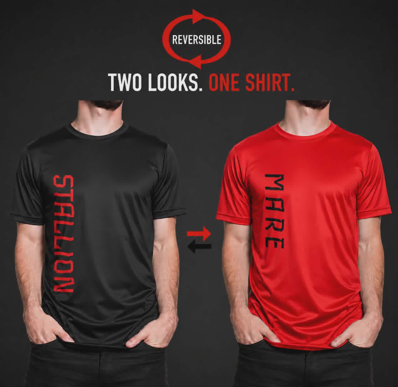 HorseMarket Reversable Stallion/Mare Shirt! / PRESALE!