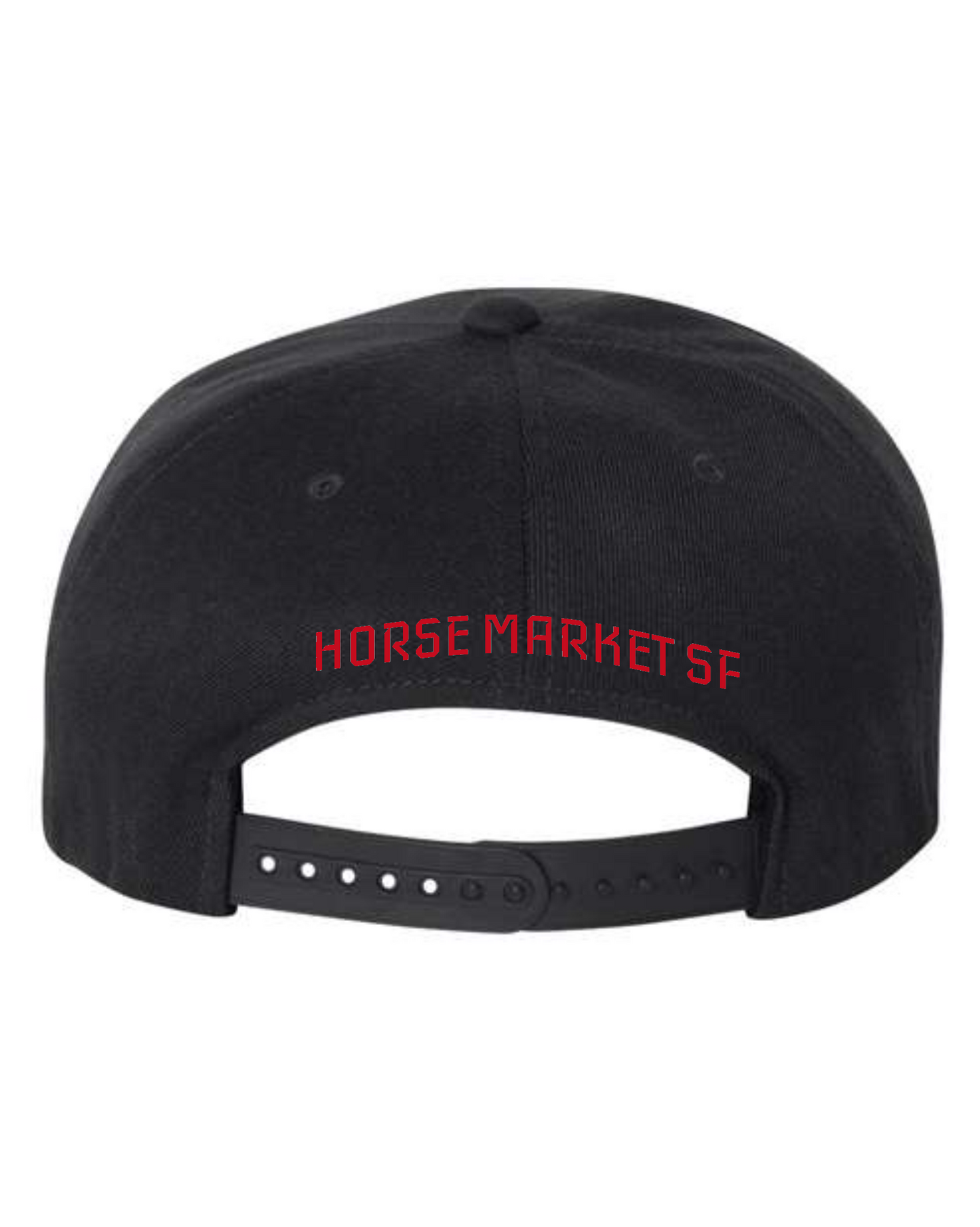 Snapback embroidered Horse Market hat.