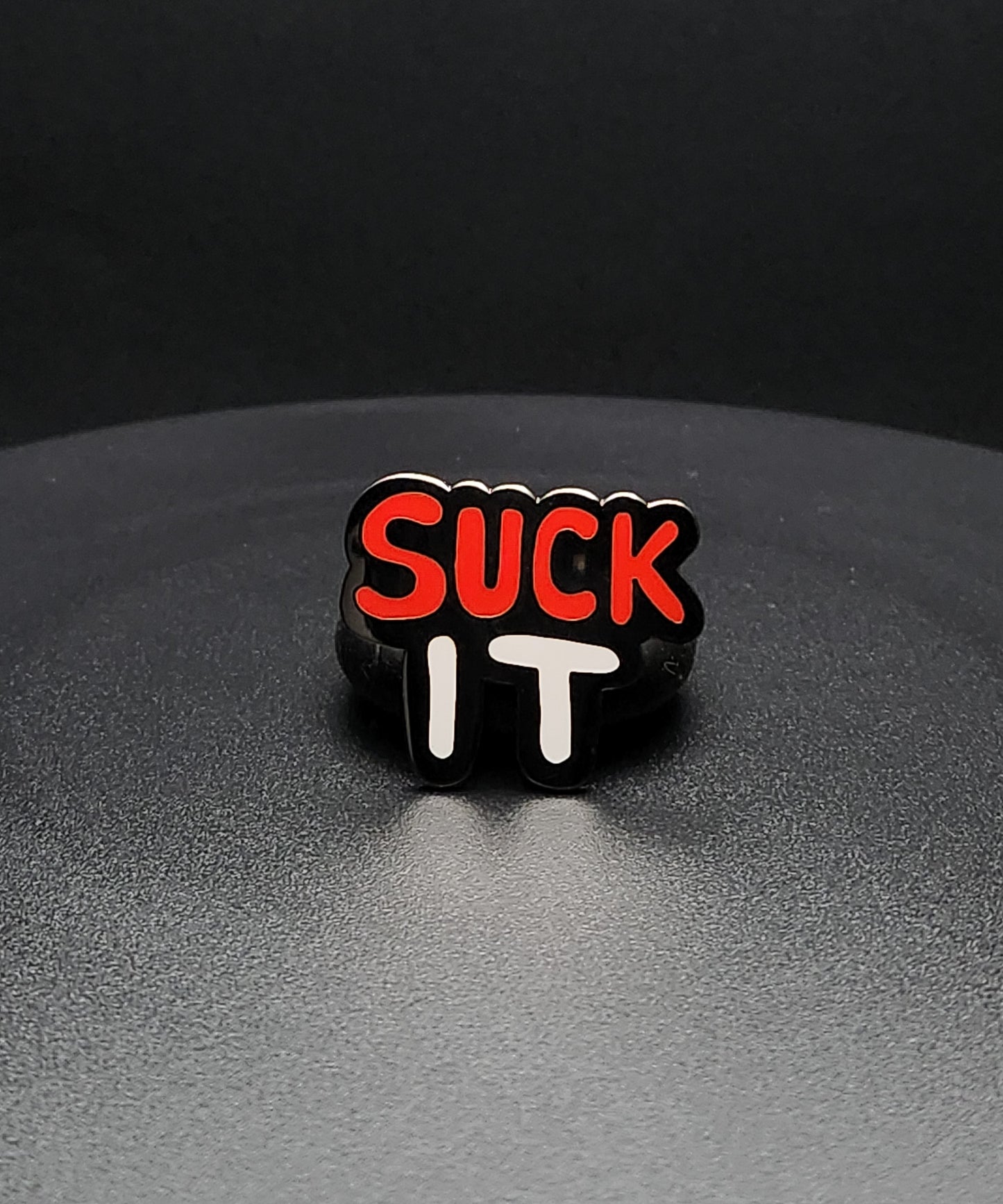 Horse Market Suck It Enamel Pin - Locking back