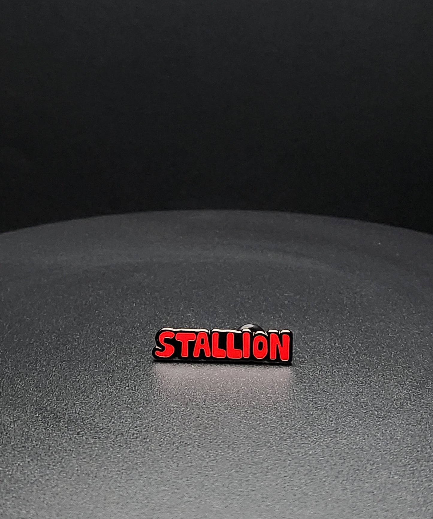 Horse Market Stallion Enamel Pin - Rubber back